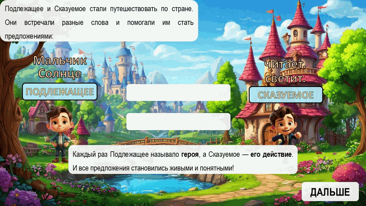 Главные члены предложения — пример 4